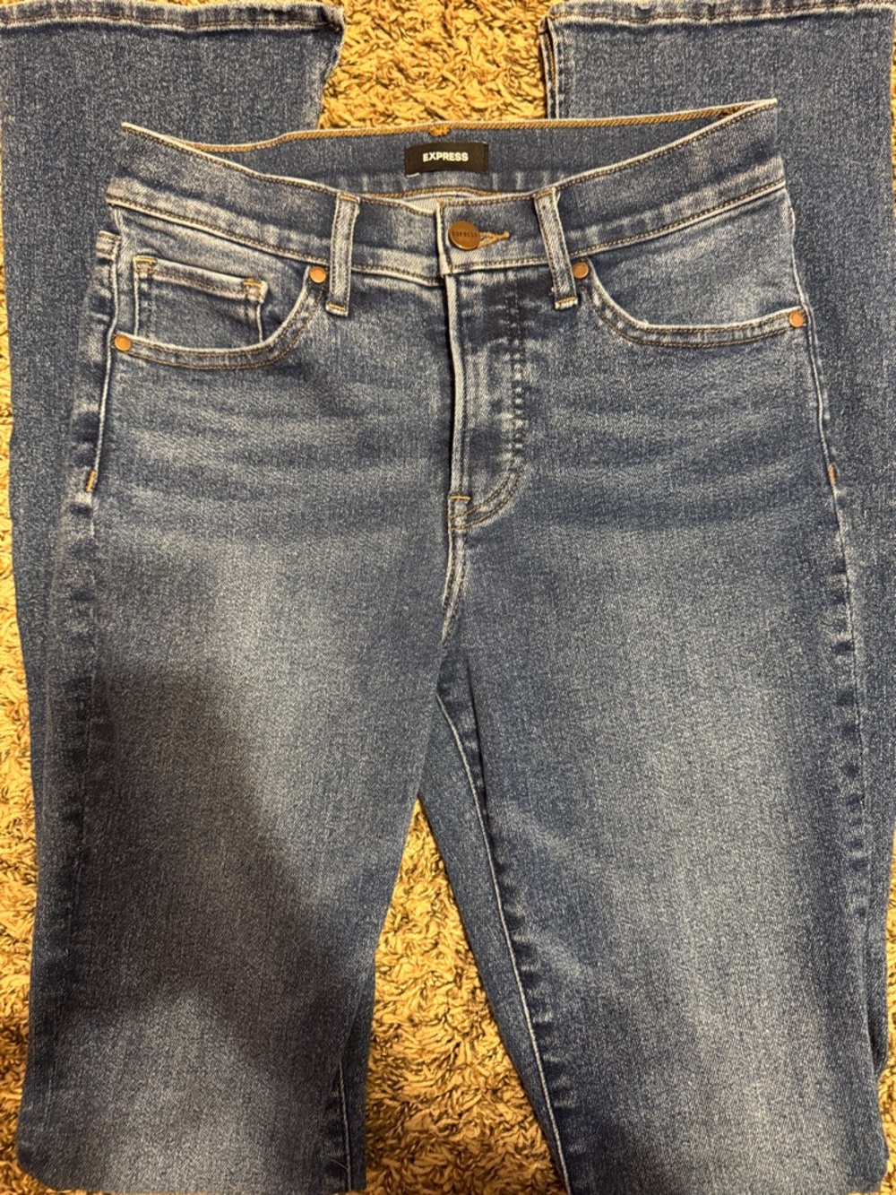 Express Skyscraper Jeans in Medium Blue Wash